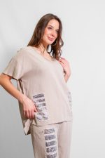 polera lino destroyed 21737 - Imagen 2