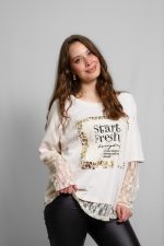 polera manga encaje 42219 - Imagen 3